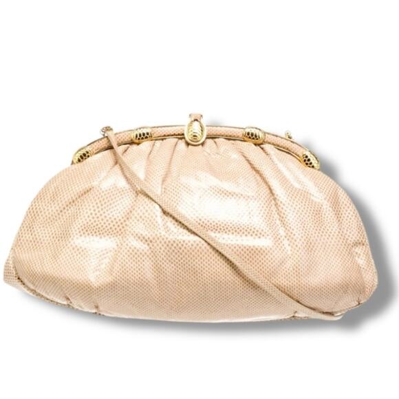 Judith Leiber Vintage Leather Scarab Beetle Shoulder Bag - Picture 1 of 11
